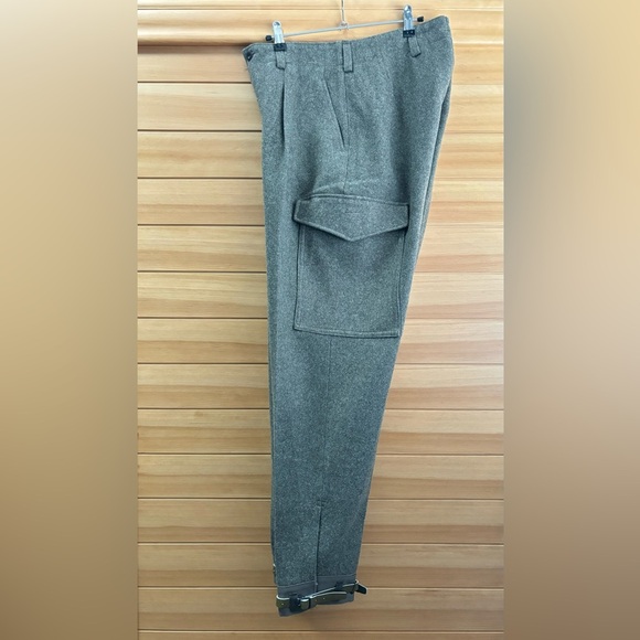 Vintage Swedish Wool C48 Winter Cargo Heavyweight Military Field Hunting Pants - Picture 7 of 14